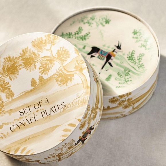 NWT Anthropologie Terrace Canape Plates set of 4 - Picture 4 of 4